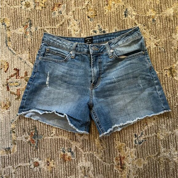 Just Black Pants - Just Black Blue Jean Shorts Vintage Cut-Off Style